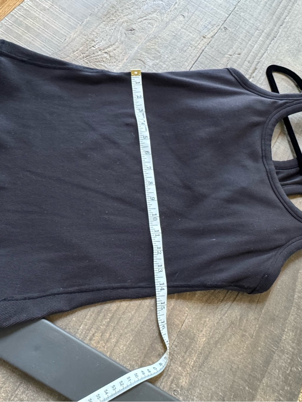Alo Ribbed Racerback Tank Top in Black - Picture 4 of 4